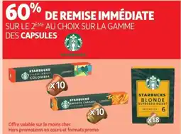 Auchan Starbucks sur la gamme des capsules offre