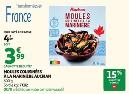 Auchan Auchan Moules cuisinées à la marinière offre