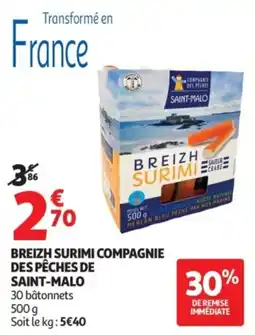 Auchan COMPAGNIE DES PÊCHES DE SAINT-MALO BREIZH SURIMI offre