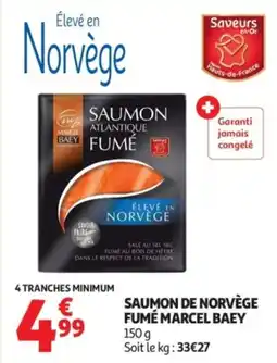 Auchan MARCEL BAÉY SAUMON ATLANTIQUE FUMÉ offre