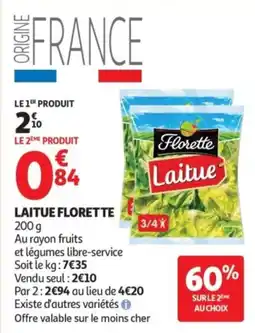 Auchan Florette Laitue offre