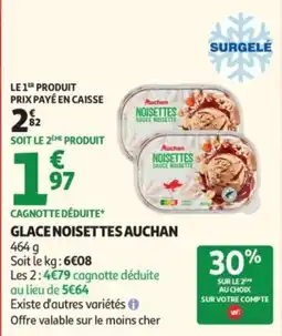Auchan Auchan Glace noisettes offre