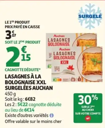 Auchan Lasagnes Bolognaise