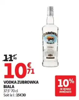 Auchan ZUBROWKA VODKA BIALA offre