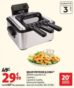 Auchan QILIVE FRITEUSE offre