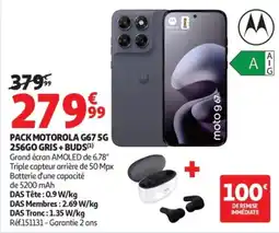 Auchan MOTOROLA PACK G67 5G offre