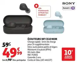 Auchan SONY ÉCOUTEURS WF C510 NOIR offre