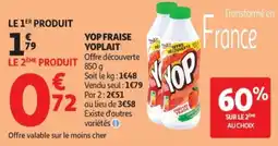 Auchan Yop fraise offre