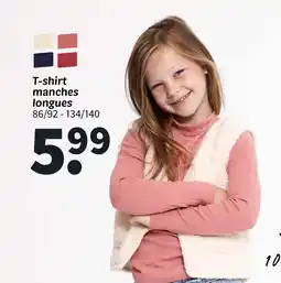 Wibra T-shirt manches longues offre
