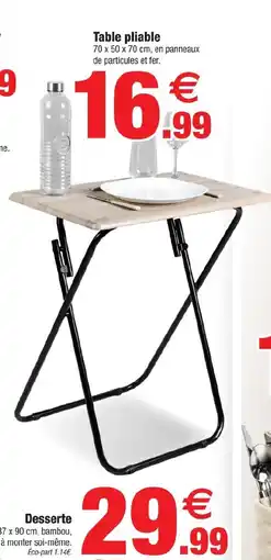 Bazarland Table pliable offre
