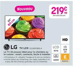 Pulsat Lg tv lcd 32lb650b6la offre