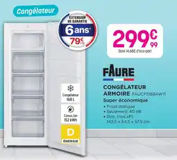 Pulsat Faure congélateur armoire faucfs168aw11 offre