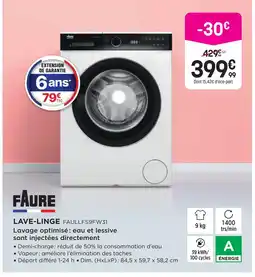 Pulsat Faure lave-linge faulfs9fw31 offre