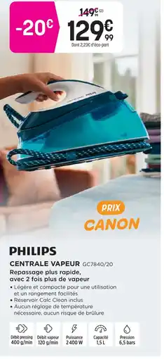 Pulsat Philips centrale vapeur offre