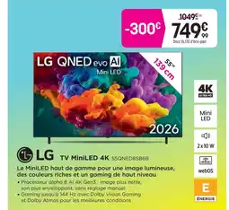 Pulsat Lg tv miniled 4k 55qned85b6b offre