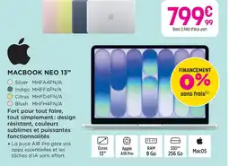 Pulsat Apple macbook neo 13” silver offre