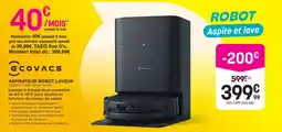 Pulsat Ecovacs aspirateur robot laveur deebot t80s omni noir offre