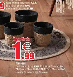 Bazarland Paniers offre