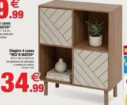 Bazarland MIX N MATCH Etagère 4 cases offre