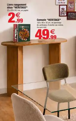 Bazarland HERITAGE Livre rangement déco offre