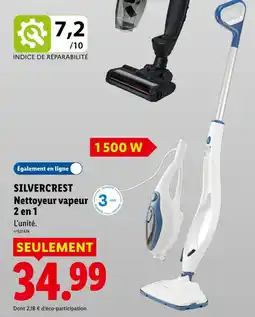 Lidl Silvercrest nettoyeur vapeur 2 en 1 offre