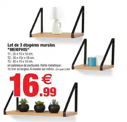 Bazarland MEMPHIS étagères murales offre