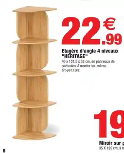 Bazarland HERITAGE Etagère d'angle 4 niveaux offre