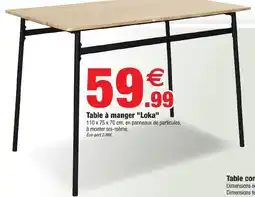 Bazarland Loka Table à manger offre