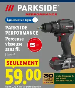 Lidl Parkside performance perceuse visseuse sans fil offre