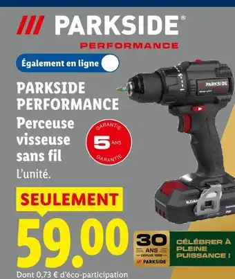 Lidl Parkside performance perceuse visseuse sans fil offre