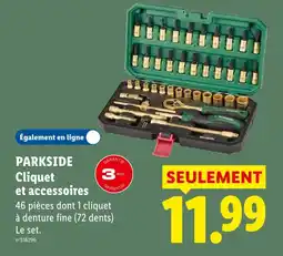 Lidl Parkside cliquet et accessoires offre