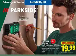 Lidl Parkside détecteur multi-matériaux + télémètre offre