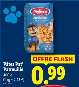 Lidl Melissa pâtes pat' patrouille offre