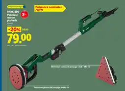 Lidl Parkside ponceuse murs et plafonds offre