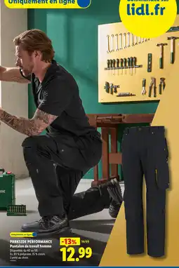 Lidl Parkside performance pantalon de travail homme offre