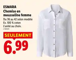 Lidl Esmara chemise en mousseline femme offre