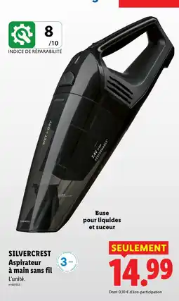 Lidl Silvercrest aspirateur à main sans fil offre