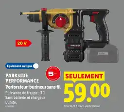 Lidl Parkside performance perforateur-burineur sans fil offre