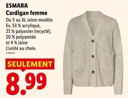 Lidl Esmara cardigan femme offre