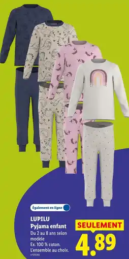 Lidl Lupilu pyjama enfant offre