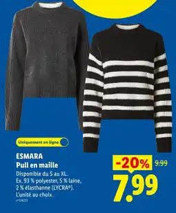 Lidl Esmara pull en maille offre