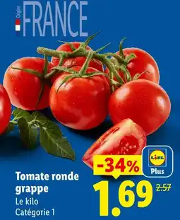 Lidl Tomate ronde grappe offre