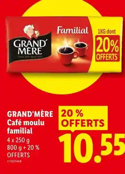 Lidl Grand'mère café moulu familial offre