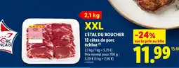 Lidl L'étal du boucher 12 côtes de porc échine offre