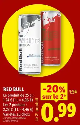 Lidl Red bull offre