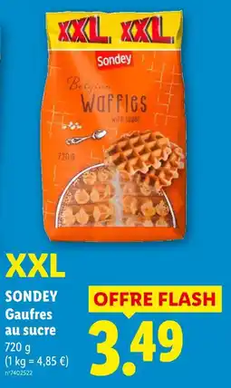 Lidl Sondey gaufres au sucre offre