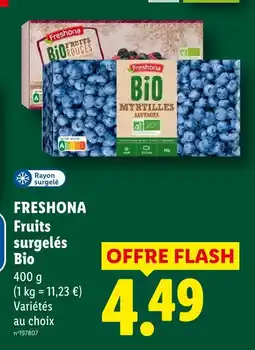 Lidl Freshona fruits surgelés bio offre