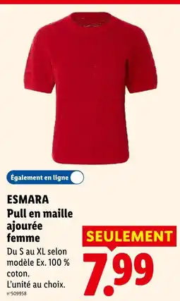 Lidl Esmara pull en maille ajourée femme offre