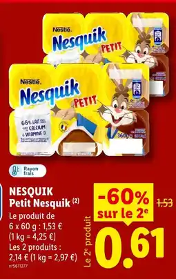 Lidl Nestlé petit nesquik offre
