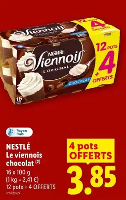 Lidl Nestlé le viennois chocolat offre